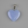 Heart Pendant with Aquamarine, 20×20 mm, length 28 mm