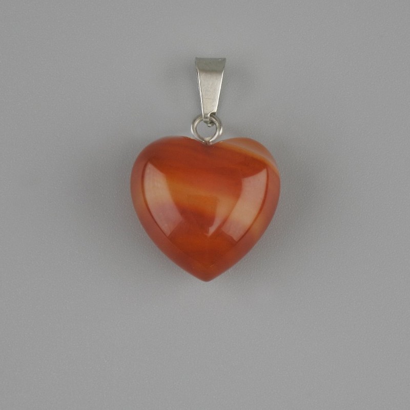 Heart Pendant with Carnelian 15×15×22 mm+