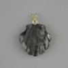 Pendant 'Shell' Larvikite 22x22 mm, length 30 mm