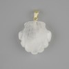 Shell Pendant of Rock Crystal 22x22 mm, length 30 mm ±