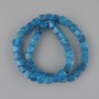 Apatite cube beads 7.5–8.5×7.5 mm, on thread, 38 cm length