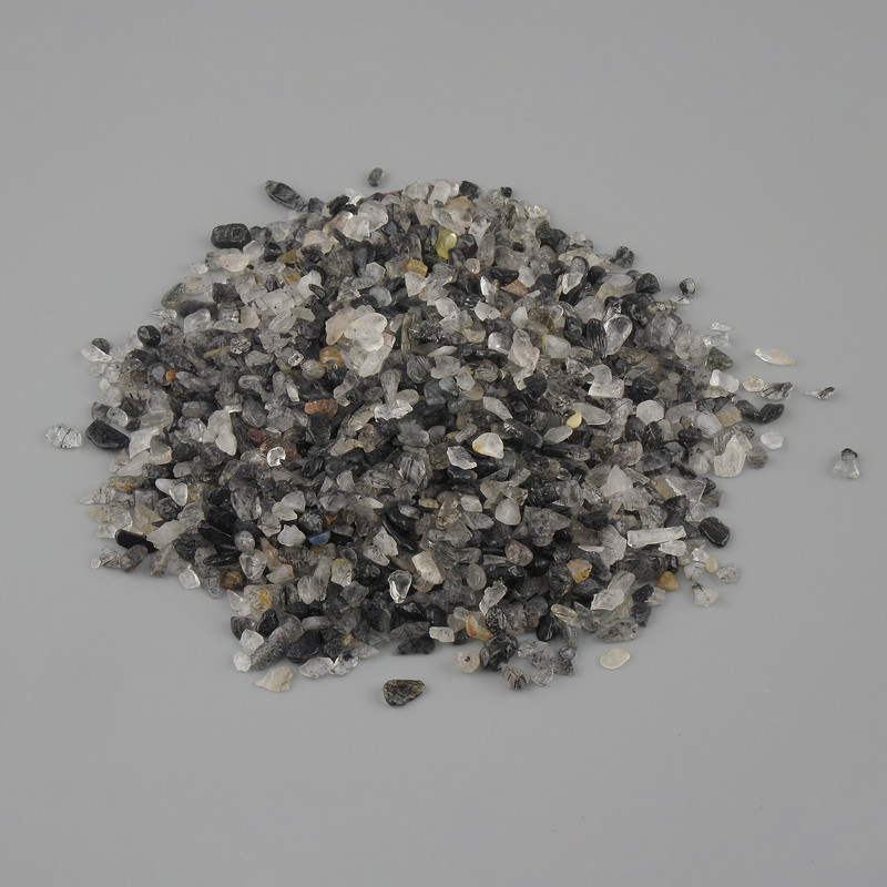 Natural rutilated quartz hair-like undrilled chip, 1.5–11×1.5–4 mm ± packaged 100 g (per 100 g ±)