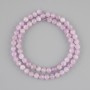 Kunzite Beads, Faceted Round Beads, 6 mm Diameter ±, 38 cm Length on Thread