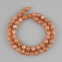 Sunstone and Selenite Beads, Smooth Round Bead, Diameter 8.5 mm ±, Length 37 cm ± on thread