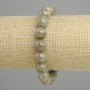 Green Apatite Bracelet with Smooth Beads, 11 mm Diameter, 18 cm Length, Stretch