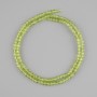 Chrysolite faceted cube beads, 3×3 mm, 39 cm+