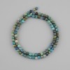 Chrysocolla beads, natural stone, faceted cube beads, 4x4 mm, length 39 cm ±