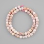 Pink Opal Faceted Cube Beads, diameter 6–6.5 mm, length 39 cm+