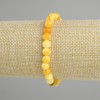 Yellow Agate Bracelet (per piece) Smooth round beads, 6 mm diameter ±, length 18 cm ±, stretch