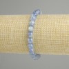 Natural Kyanite Bracelet with Smooth Round Beads, 7.5–8 mm Diameter, 18 cm Length, on Stretch Cord