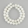 Adularia beads, smooth spheres, 10 mm diameter, on thread