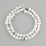 Adular beads, smooth round beads, 7 mm diameter ±, 39 cm length ±, on thread