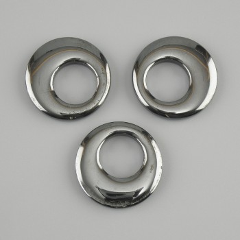 Donut Pendant (Bagel) Hematite, diameter 22×3-3.5 mm, hole diameter 11 mm±