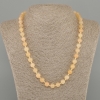Necklace Citrine smooth bead, 8 mm diameter ±, 50 cm length ± with clasp