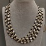 Multi-strand necklace with mother-of-pearl, length 50 cm+