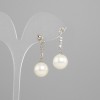 Majorica Pearl Stud Earrings, diameter 12mm+-, length 30mm+