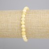 Yellow Agate Smooth Ball Bracelet, diameter 6mm+-, length 18cm+- stretch