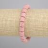 Pink Volcanic Lava Cylinder Bracelet, diameter 8x8mm+-, length 18cm+- stretch