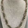 Necklace of tinted quartz and Czech crystal, length 84 cm+