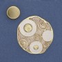 Magnetic brooch 'Accent' enamel on gold-tone metal 45mm+