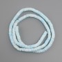 Unpolished Scapharca shell rondelle beads, diameter 6.5-7×1.5-2 mm, strand length about 61 cm