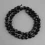 Black Onyx Faceted Beads, 7x7 mm, approx. 36 cm length
