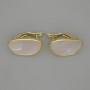 Ear Wires for Earrings 'Mother of Pearl' Gold-Toned Metal 18.5×2 mm