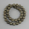 Pyrite Beads, Smooth Ball, Diameter 10.5 mm, Length 38 cm ±