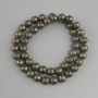 Beads Pyrite, smooth ball, 8.5 mm diameter, 38 cm length