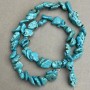 Beads Turquoise Howlite tumbled 14-16×9-11 mm, length 40 cm ± on thread