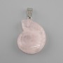 Snail Pendant with Rose Quartz 20x27x35 mm+