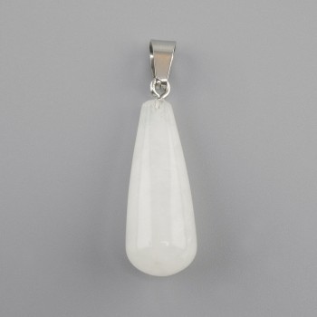 Drop Pendant with Rock Crystal 10×26×36 mm+