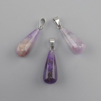 Amethyst Drop Pendant 10x26x36 mm+