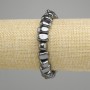 Hematite Rolled Bead Bracelet 12×7 mm ±, length 18 cm ± stretch