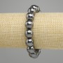 Bracelet Hematite Faceted Beads 12 mm, stretch length 18 cm
