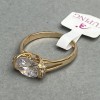 Xuping Ring in Gold Color with White Stone, size 16, 17