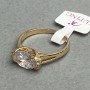 Xuping Ring in Gold Color with White Stone, size 16, 17