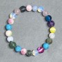 Opal glass Agate Turquoise Bead Bracelet 8mm+-, length 18cm +- stretch