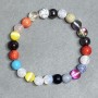 Opal Glass Bead Agate Coral Ball Bracelet 8mm +-, length 18cm +-/ stretch