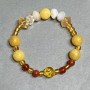 Bracelet Citrine Mountain Crystal Multiforms 10x7mm+- ball 10mm+-, length 18cm+- stretch