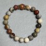 Jasper Bead Bracelet Smooth Round 8mm+-, length 18cm+- stretch