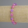 Tourmaline Bead Bracelet, faceted grain beads 10x9mm±, 3mm+ seed beads, length 18cm±, stretch