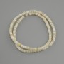 Abalone Shell Beads Scarfoa Rondelle, diameter 4x1.5–2 mm, length 38 cm on fishing line