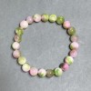 Variscite bracelet (acrylic) smooth round bead 8mm ±, length 18cm ± stretch