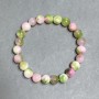 Variscite bracelet (acrylic) smooth round bead 8mm ±, length 18cm ± stretch