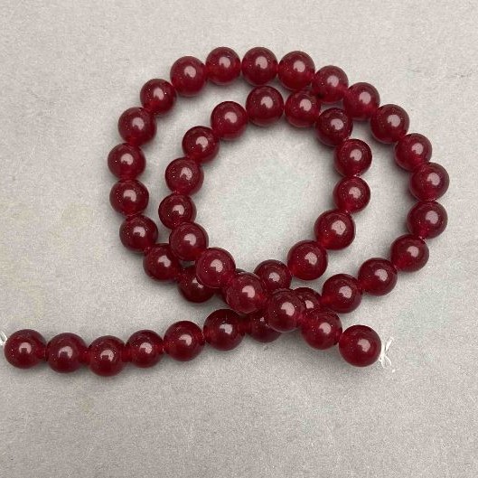 Turmaline press beads, smooth round ball, diameter 8 cm ±, length 38 cm ±