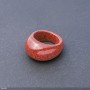 Ring made of natural stone Aventurine "golden sand", height 6.5–15 mm, width 4–8 mm, diameter 19–20 mm