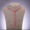 Red braided cord for necklace, diameter 1.9 mm, length 50 cm