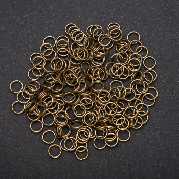 Bronze-colored 5 mm jump rings, 20 g pack