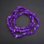 Beads on thread, tinted mother-of-pearl chip, diameter 7 (+ -) mm, length 80 cm